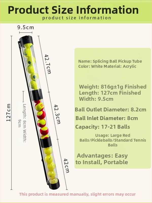 Teleskopinis teniso kamuolių rinktuvas su krepšiu