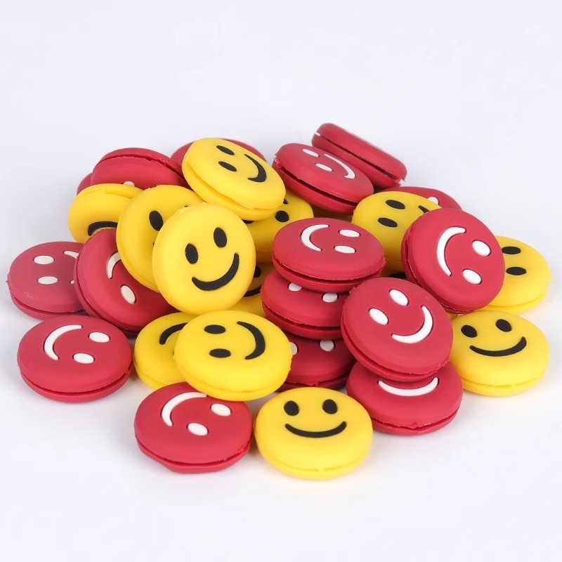 Silikoninis teniso raketės vibracijų slopintuvas su šypsena, apvalus dizainas