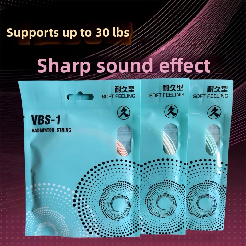 Raketės siūlai badmintonui – dervos ir nailono kompozitas, patvarus medžiaga badmintonui ir stalo tenisui