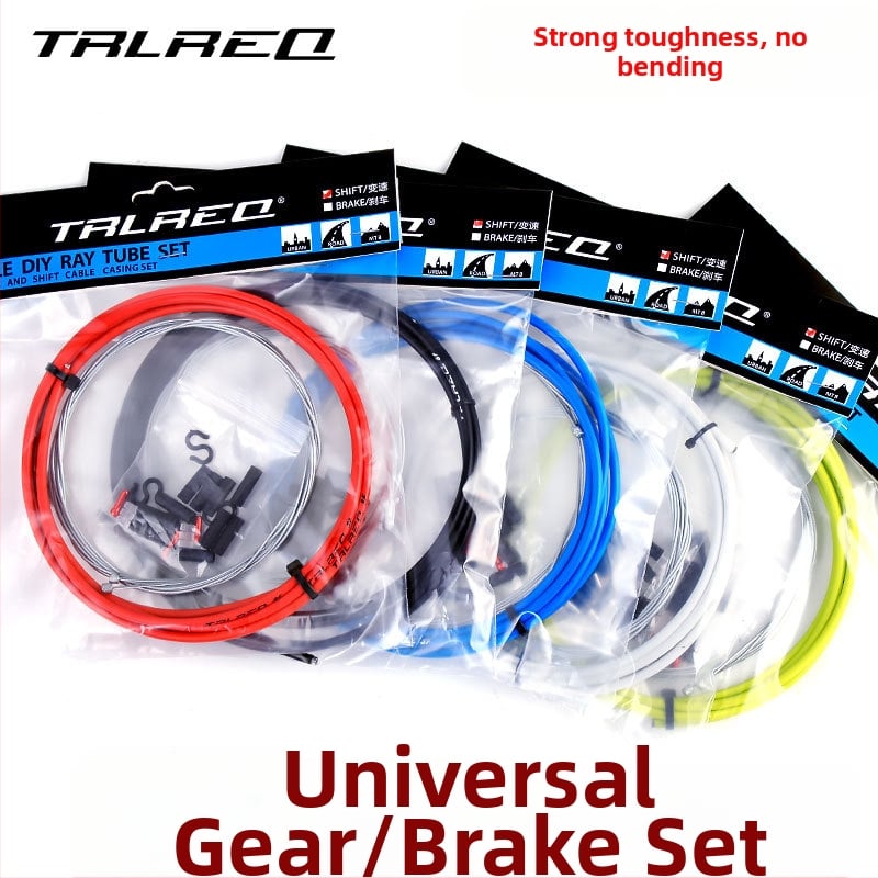 TRLREQ dviratininko stabdžio kabelio ir gaubto komplektas – aukšto anglies plieno šerdis, tinkantis kalnų ir greičio dviračiams