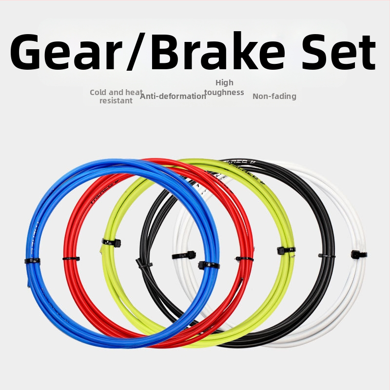 TRLREQ dviratininko stabdžio kabelio ir gaubto komplektas – aukšto anglies plieno šerdis, tinkantis kalnų ir greičio dviračiams