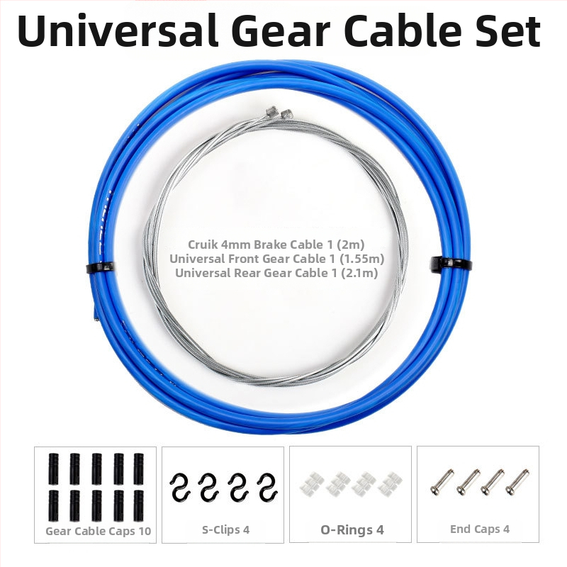 TRLREQ dviratininko stabdžio kabelio ir gaubto komplektas – aukšto anglies plieno šerdis, tinkantis kalnų ir greičio dviračiams
