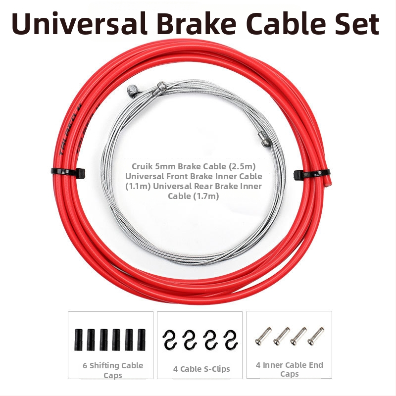 TRLREQ dviratininko stabdžio kabelio ir gaubto komplektas – aukšto anglies plieno šerdis, tinkantis kalnų ir greičio dviračiams