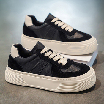 Vyriskos kedai su paslėptu aukščio padidinimu, nubuk odos viršus, vulkanizuota padas, raišteliai