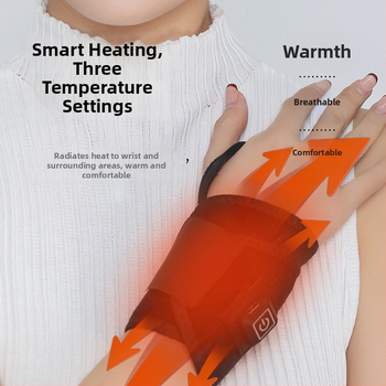 Гривна за китка с USB захранване, три нива на температурата, моксибуция и масаж, дишаща полиестерна материя