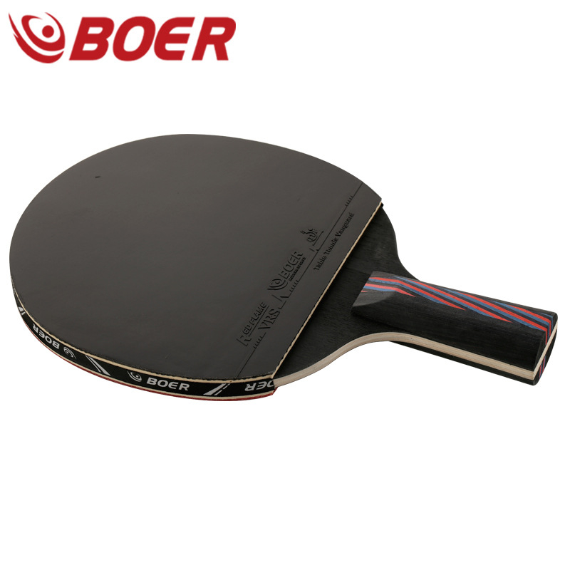 Ракетка за тенис на маса Boer/bol Карбон Кинг – Basswood лезвие, антизалепваща гума, хоризонтален удар, печат на лого