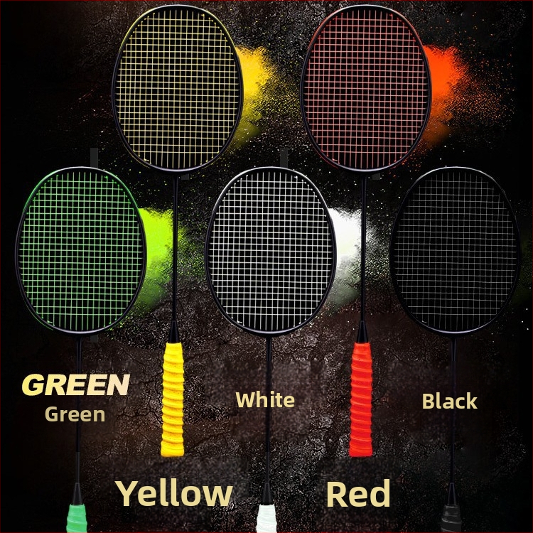 Badmintono raketė, itin lengvas viso anglies pluošto rėmas, svoris 80–84 g, tiesioginis smūgis, rankenos storis G5, logotipo spausdinimas įmanomas, modelis JS12