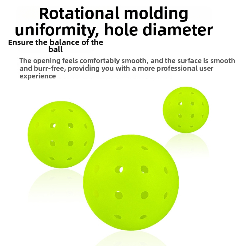 Profesionalus pickleball kamuolys, 48 skylės, rotomolduota konstrukcija, PE medžiaga, svoris 26 g ± 3 g, lauko žaidimui