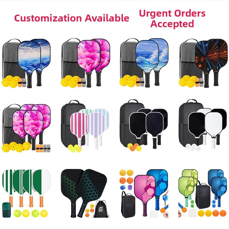 Dvuhkrāsaina pickleball nūja, vienkāršs sporta stils; materiāls: oglekļa šķiedra; svars: pielāgojams; zīmols: Cits