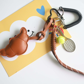 Кожена подвеска за чанта от Yuyu – пасторален стил, аксесоари за багаж, животински мотив, полу ръчна обработка, пролет 2025 г.