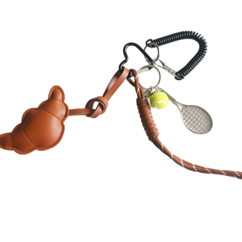 Кожена подвеска за чанта от Yuyu – пасторален стил, аксесоари за багаж, животински мотив, полу ръчна обработка, пролет 2025 г.