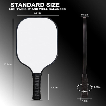 Karbonskā šķiedras pickleball nūja - matēta virsma, integrēts dizains - āra sporta komplekts