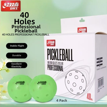 Double Happiness DHS 4 vnt pickleball kamuoliai, 40 skylučių, PE medžiaga