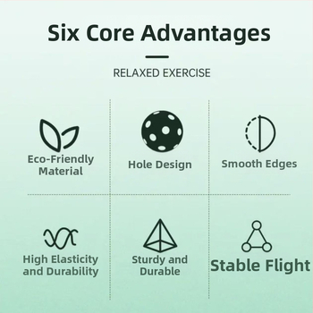 Double Happiness DHS 4 vnt pickleball kamuoliai, 40 skylučių, PE medžiaga