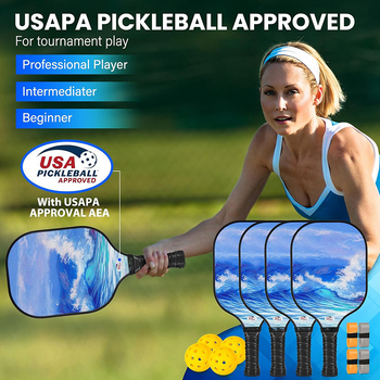 Pickleball ракета – стъклопластична конструкция, ядро от пчелна пита, за спорт на открито