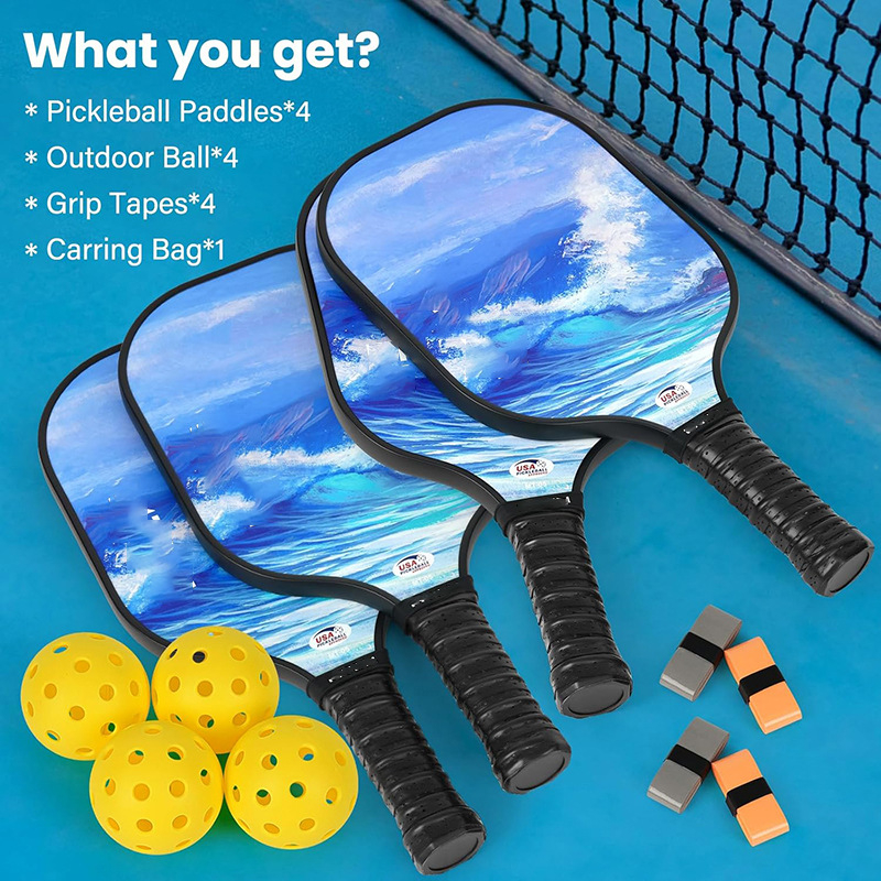 Pickleball ракета – стъклопластична конструкция, ядро от пчелна пита, за спорт на открито