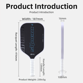 Падъл за pickleball от T700 карбонови влакна, с ядро от пчелна пита, 230 g, Constant Cabin