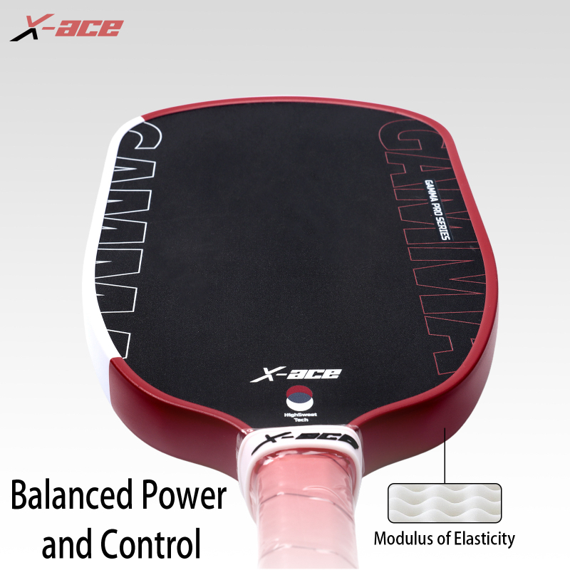 Pickleball ракета X-Ace Gamma Pro, графит T700 матово въглеродно влакно, 230 г ±5 г, персонализирана марка