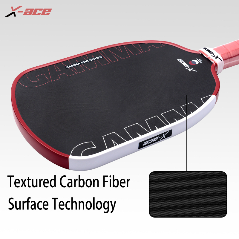 Pickleball ракета X-Ace Gamma Pro, графит T700 матово въглеродно влакно, 230 г ±5 г, персонализирана марка