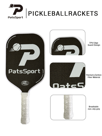 Пикълбол падъл от карбонови влакна с повърхност от златна тел, горещо пресована конструкция, PP куха сърцевина, тегло 230 g