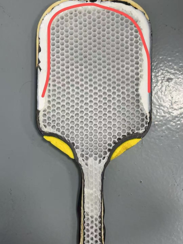 Gen4 pickleball ütő, hőpréselt, egy darabból álló kivitel, belső mag, Toray T700 szénszálas, súly 225 g ±5 g