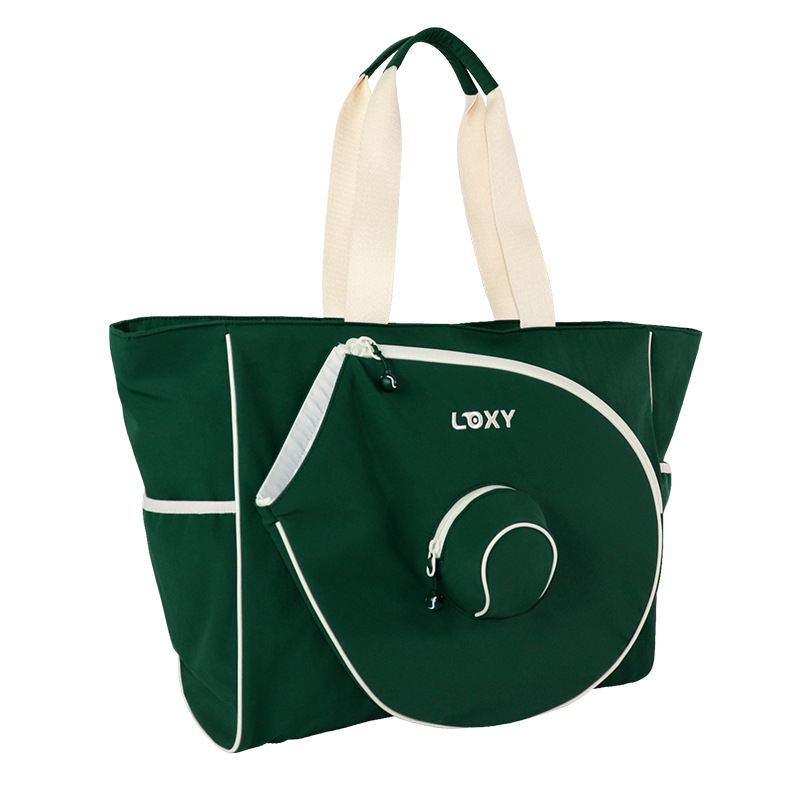 Ūdensnecaurlaidīga neilona soma pickleball ar pielāgotu logotipu, piemērota badmintonam un tenisam — daudzfunkcionāla sporta soma