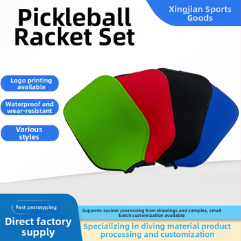 Asztalitenisz és pickleball ütővédő táska – gumi anyag, testreszabható mintával, cipzár, KD márka