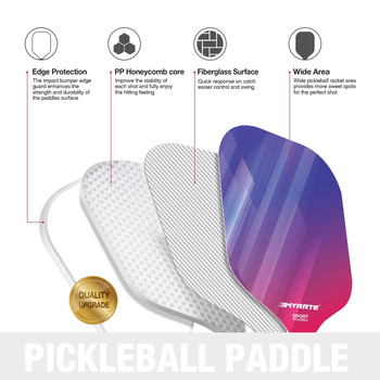 MYRRTE Set pickleball paleta od staklenih vlakana i karbonskih vlakana