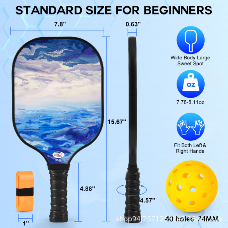 Palica za pickleball od karbonskih vlakana, 1,5 kg, Concise words