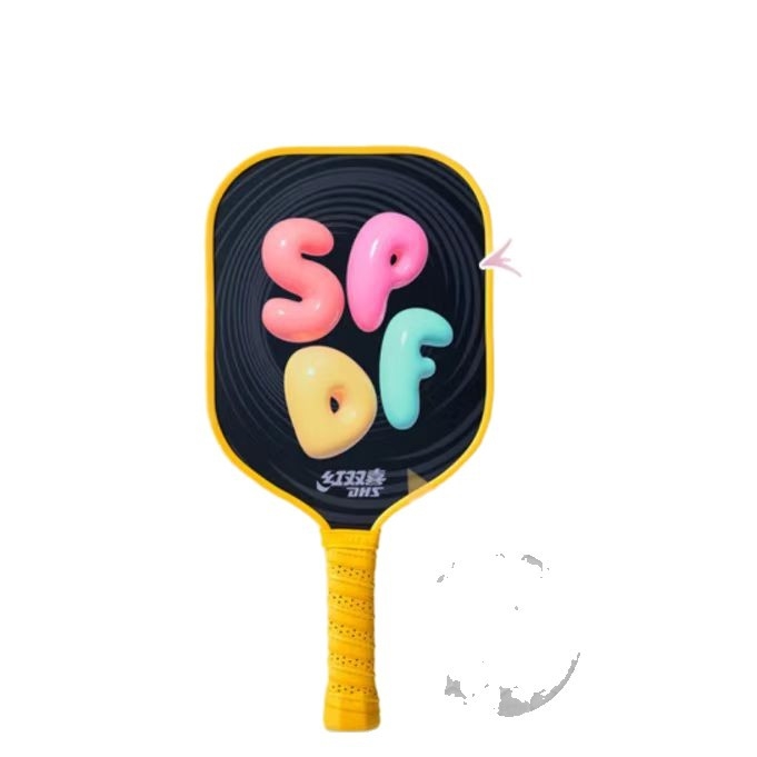 Double Happiness DHS Bubble Pop Pickleball Reket – Glassy Carbon, 230 g