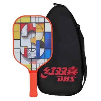 Raketa za pickleball – Double Happiness, konstrukcija od staklenih vlakana, težina 230 g