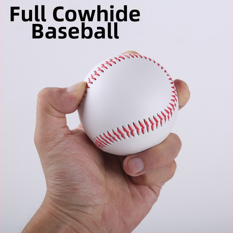 Basebola mācību bumba – liellopa āda (pirmās kārtas), gumijas kodols; Zīmols Yicen; Kategorija: Baseball; Piemērots vecumam 0–3 gadi; 3C kategorija: Piepūšamās rotaļlietas līdz 14 gadiem