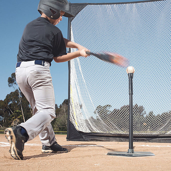 Basebola un softbola sitiena trenažieris – gumija, zīmols TFB, logotips drukāts, viens komplekts kastē