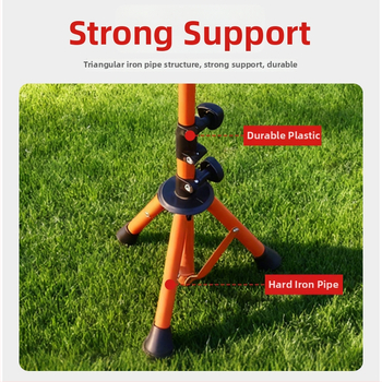 Ārējais beisbola sitiena treniņš ar regulējamu augstumu un T-rāmja statīvu, piemērots beisbolam un softbolam