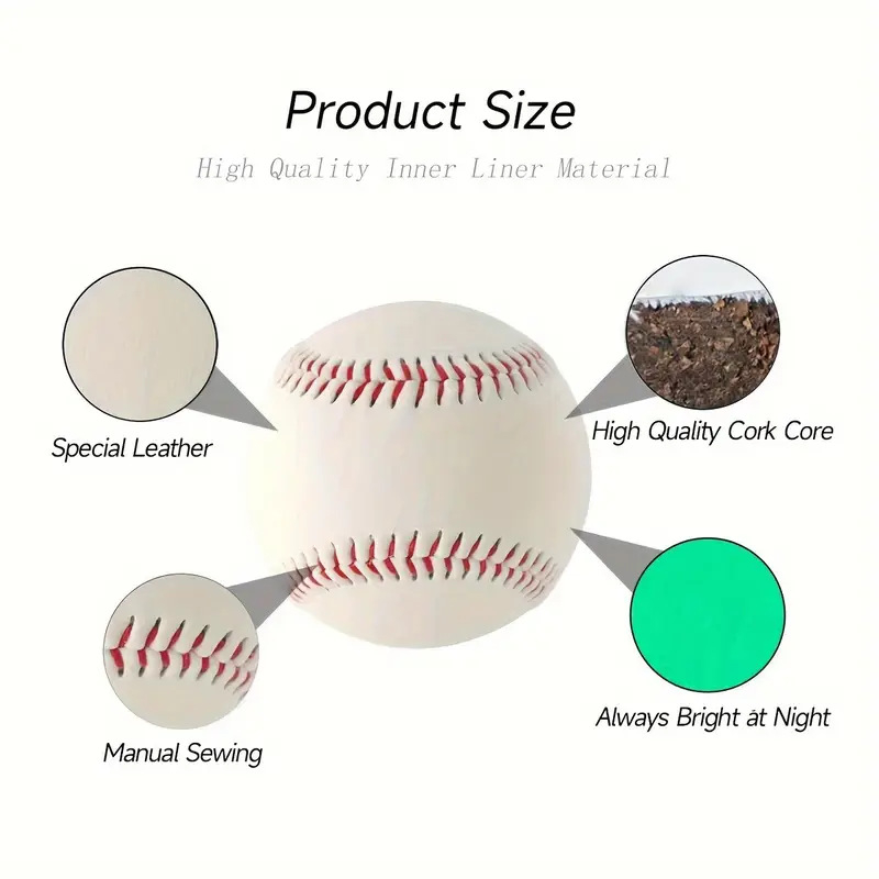 9-inčna svjetleća PVC lopta za baseball/softball trening