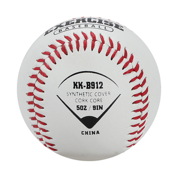 PVC baseball lopta za trening, s ravnim šavom i logom, za djecu i mlade, jezgra od drveta ili pjene, pogodna za baseball i softball