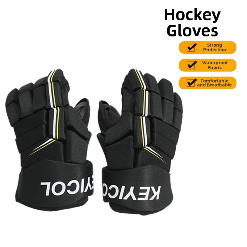Ledo hokeja pirštinės – delno apsauga, poliesterio pluoštas, rankų apsauga, ledo sporto įranga