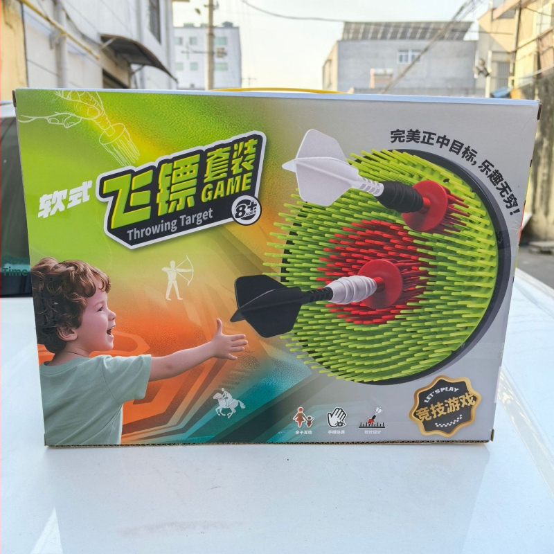 Mīkstā darts mērķu spēle – 2 vienā, iekšējai un ārējai spēlei, plastmasas konstrukcija, attīsta emocionālās un kognitīvās prasmes, bērniem 4–6 gadi