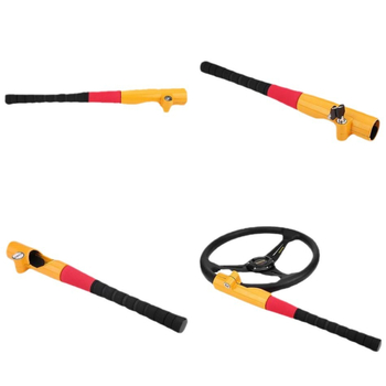 Autó kormányzár – többfunkciós, önvédelmi kialakítás, vasból készült test, zink ötvözetű zárcilinder, kompatibilis több modellhez