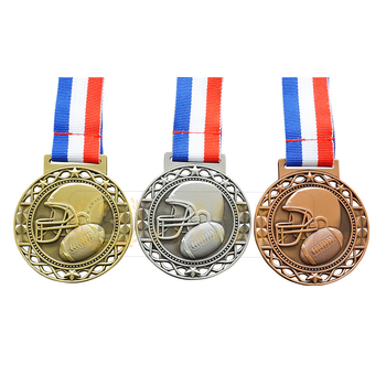 Регби медал от цинкова сплав с персонализируемо лого за училища и корпоративни тим билдинг събития