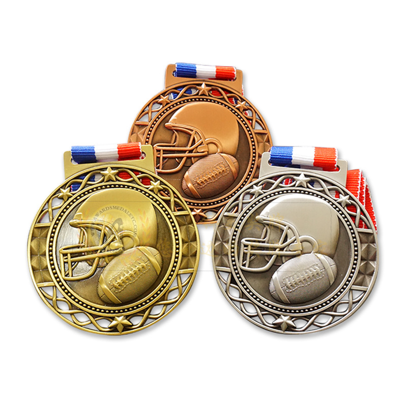 Регби медал от цинкова сплав с персонализируемо лого за училища и корпоративни тим билдинг събития