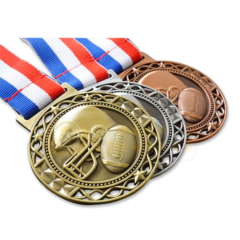 Регби медал от цинкова сплав с персонализируемо лого за училища и корпоративни тим билдинг събития