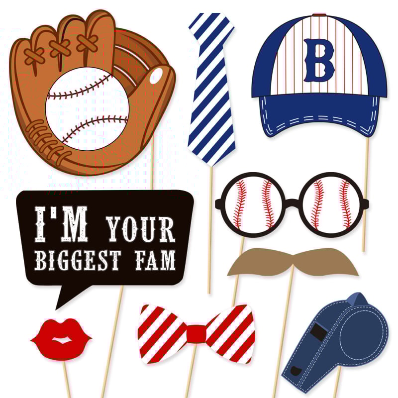 Αξεσουάρ φωτογραφιών για πάρτι μπεϊζμπολ - χάρτινα, εκτυπωμένα, προσαρμόσιμα