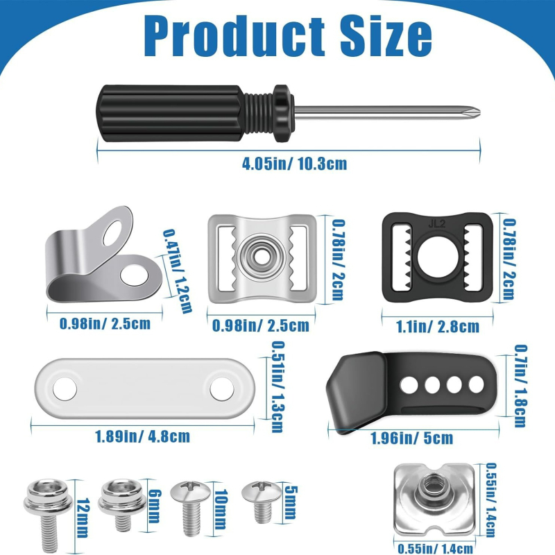 Šalies remonto rinkinys, 31 dalis dėžutėje, metaliniai varžtai ir dalys šalims regbio, beisbolo, hokiui ir softballui
