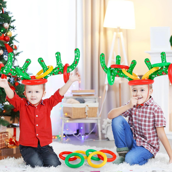 Ineluri gonflabile pentru aruncat cu coarne din PVC, joc de familie pentru petreceri, material PVC, vârsta 7–14 ani