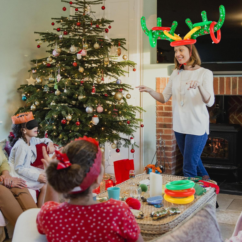 Ineluri gonflabile pentru aruncat cu coarne din PVC, joc de familie pentru petreceri, material PVC, vârsta 7–14 ani