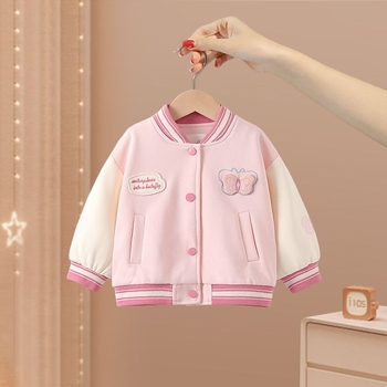 Bērnu jaka ar stāvošu apkakli, karikatūru raksts, 80% kokvilna, garas piedurknes, Korejas stils