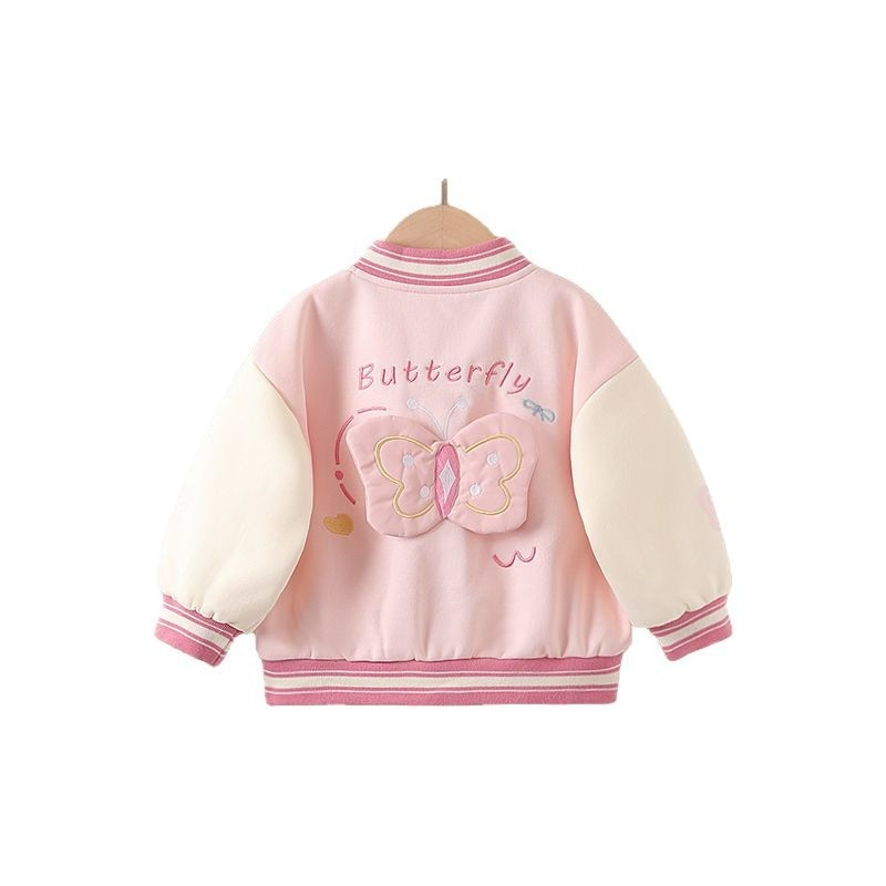 Bērnu jaka ar stāvošu apkakli, karikatūru raksts, 80% kokvilna, garas piedurknes, Korejas stils