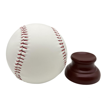 Ornament baseball memorial cu bază de expunere din lemn, minge din PVC, nucleu de plută, logo personalizabil