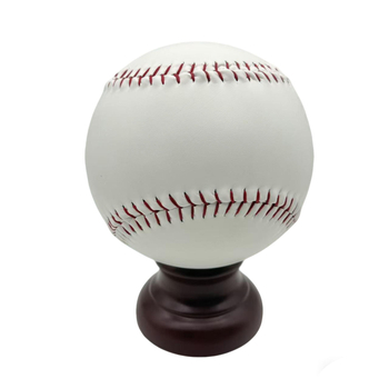 Ornament baseball memorial cu bază de expunere din lemn, minge din PVC, nucleu de plută, logo personalizabil